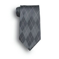Gray Argyle Silk Tie